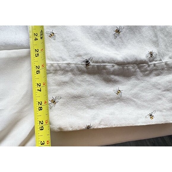 SOPHIE ALLPORT Women Pajama Pants Bees Elastic Drawstring Waist Sz L White 11-7 - Picture 12 of 12